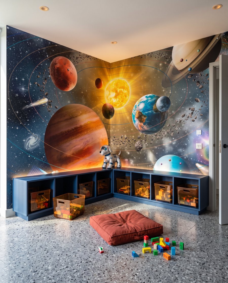 Órbitas de planetas num interior
