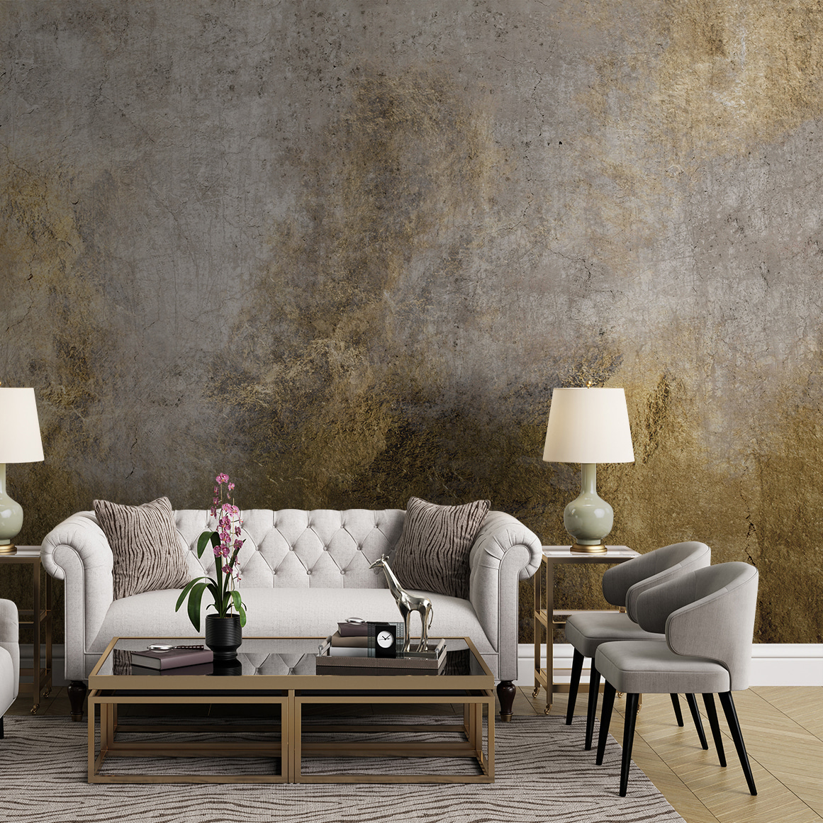 Ocre sobre cinzento gasto — interior 1