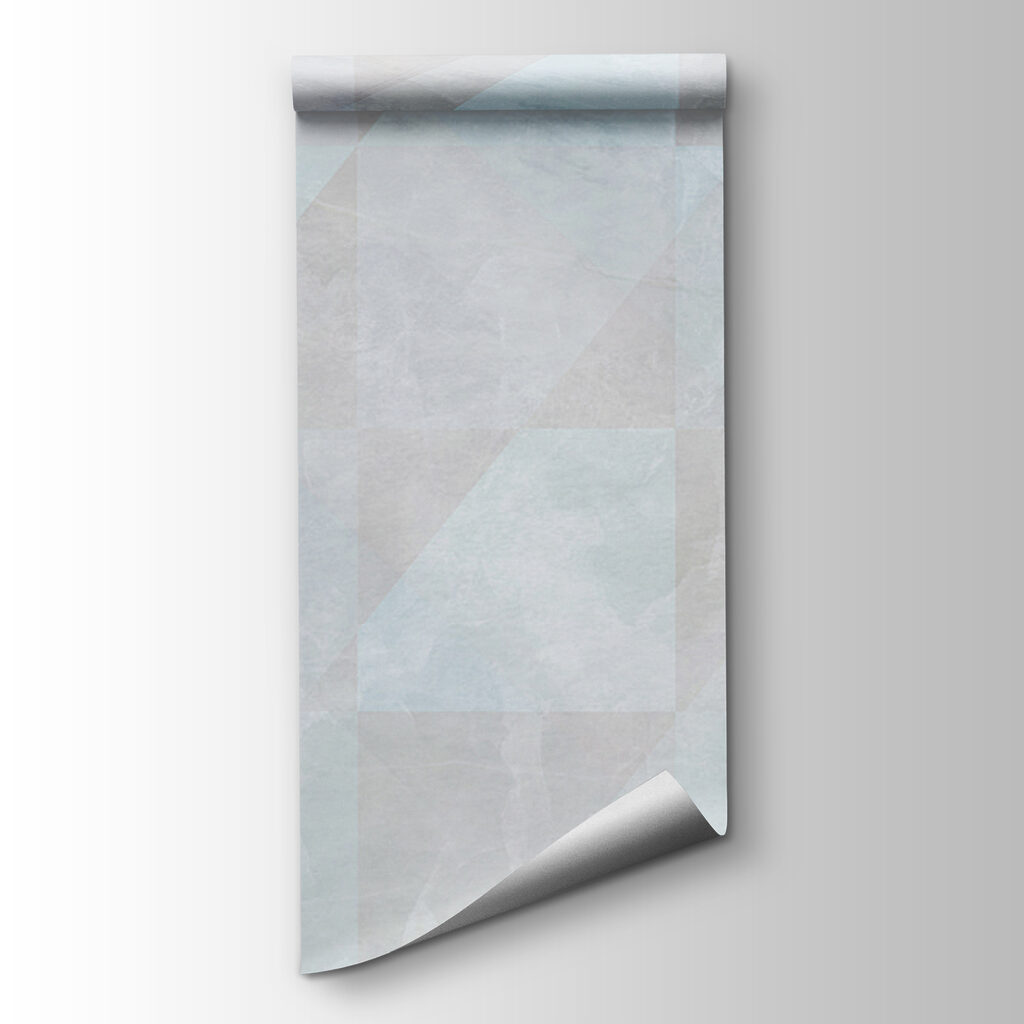 Geometria azul em tinta — vista do produto