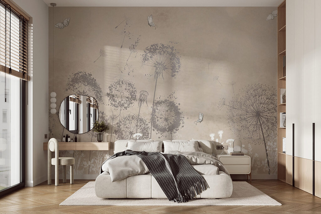 Penachos sobre flores brancas — interior 4