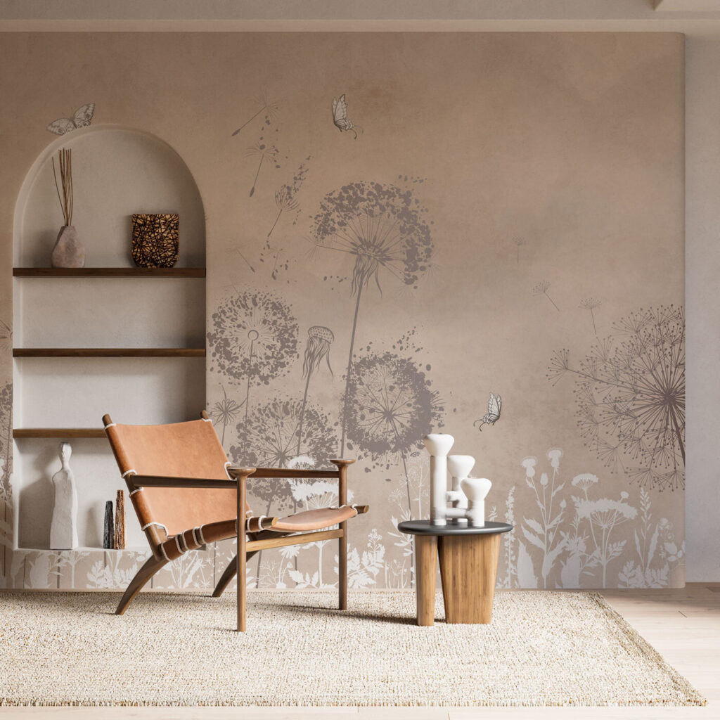 Penachos sobre flores brancas — interior 2