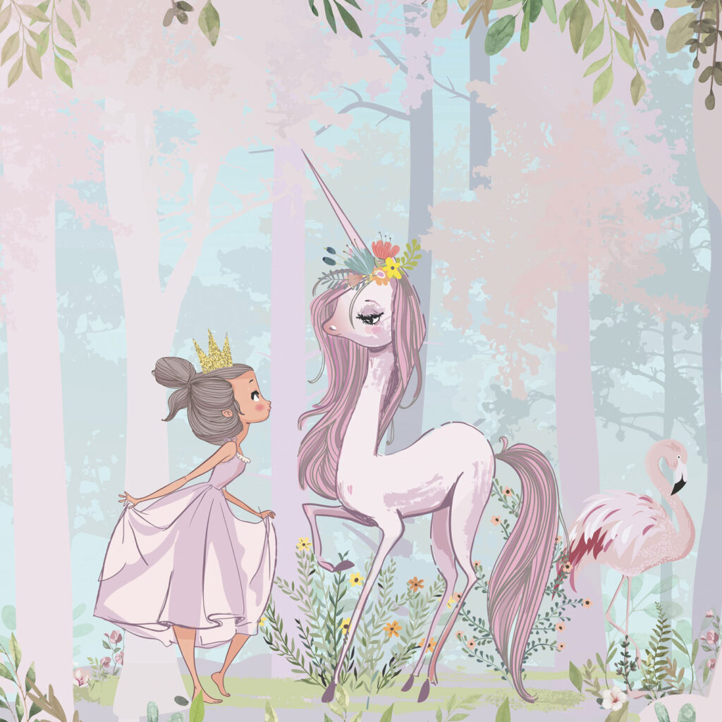 Princesa e unicórnio — design completo