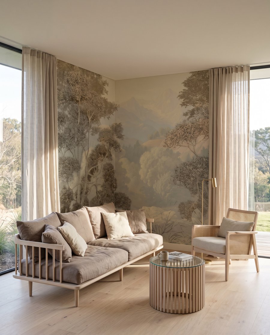 Bosque com colinas distantes — interior 4