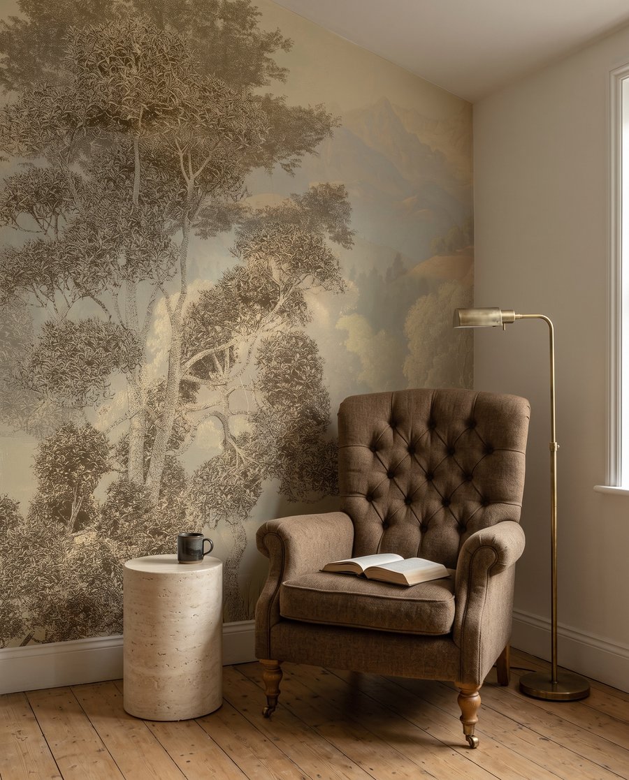Bosque com colinas distantes — interior 5