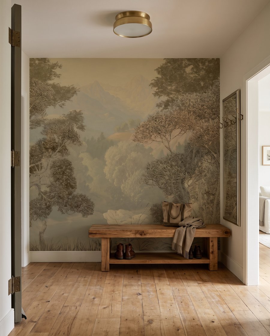 Bosque com colinas distantes — interior 6