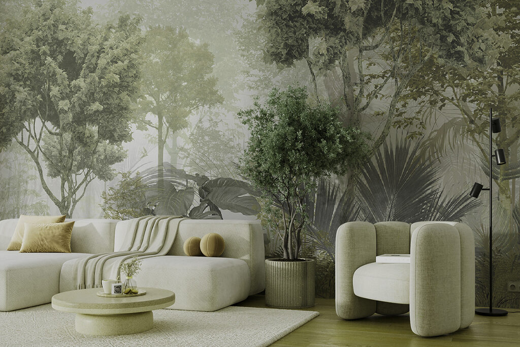 Floresta verde ao amanhecer — interior 4