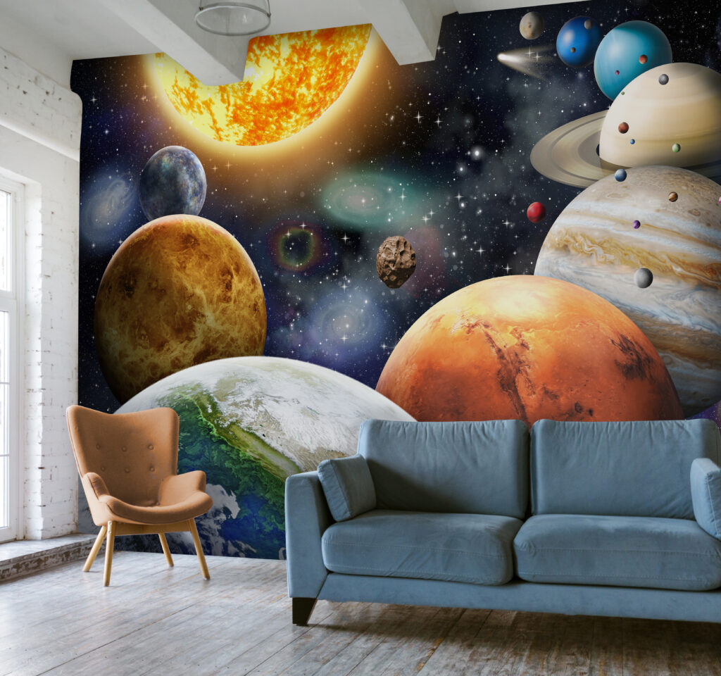 Sol e planetas coloridos — interior 2