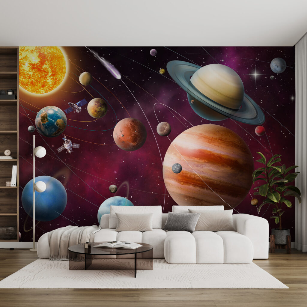 Planetas no espaço vermelho — interior 2