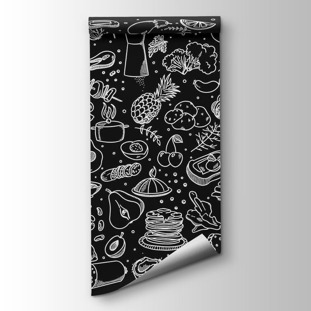 Desenhos culinários em preto — vista do produto
