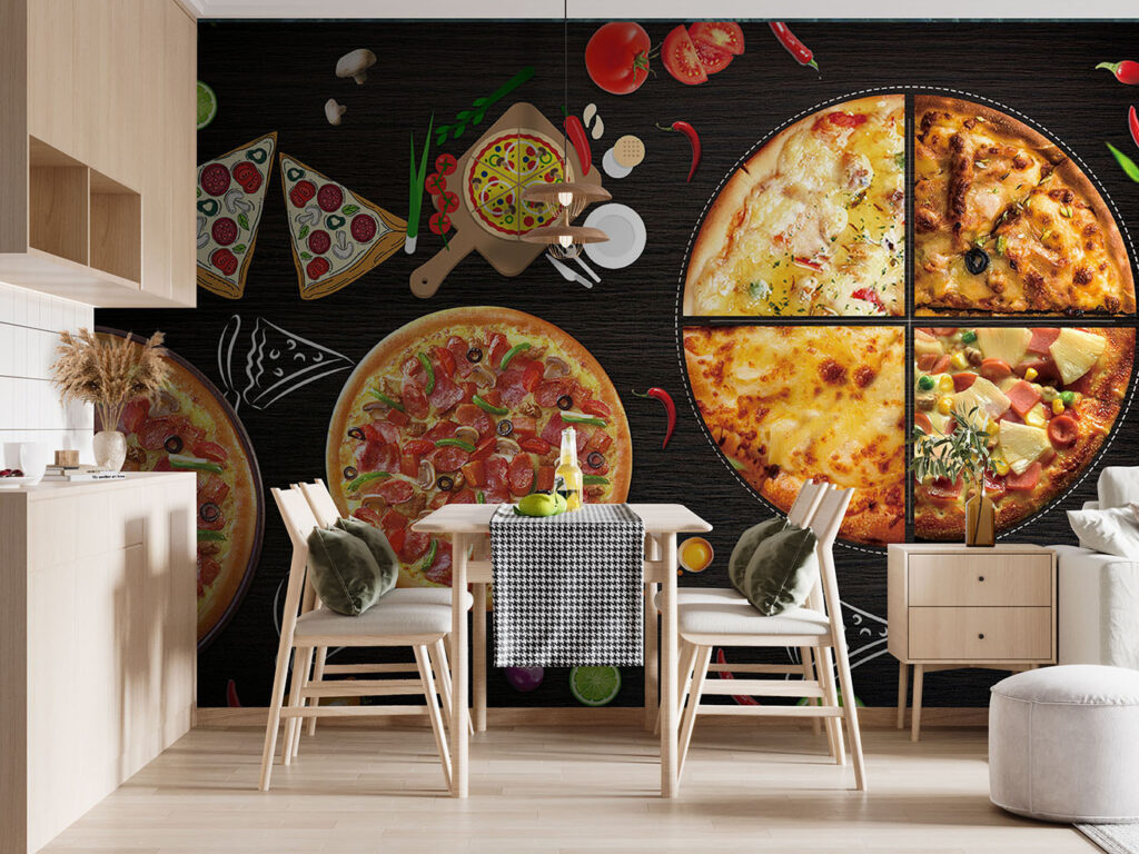 Pizzas sobre a mesa — interior 1