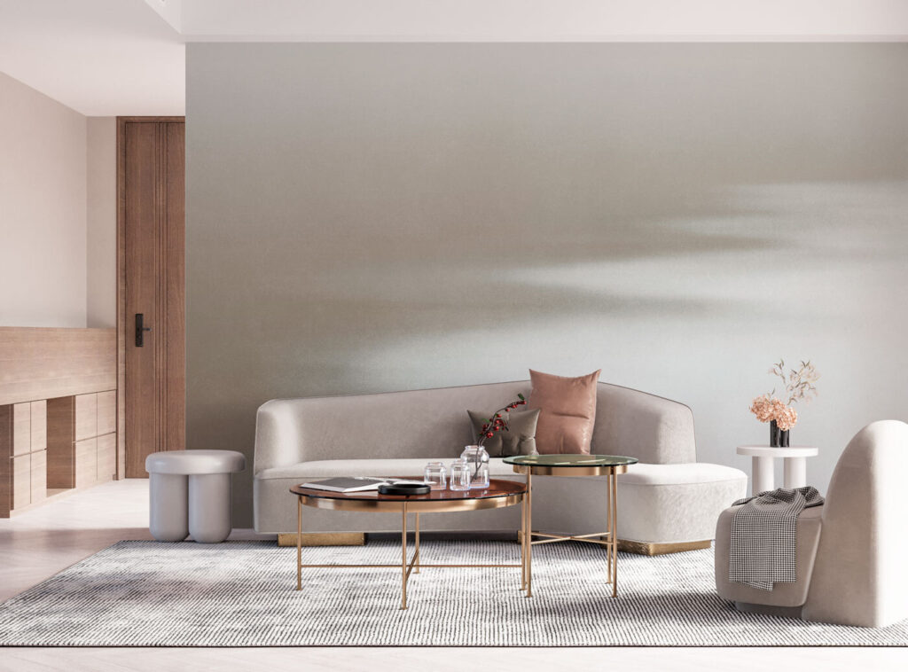 Rebentação calma em cinzento — interior 2