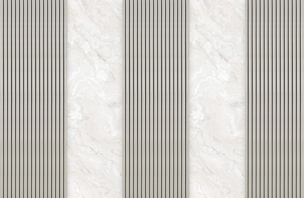 Painéis claros com riscas — design completo