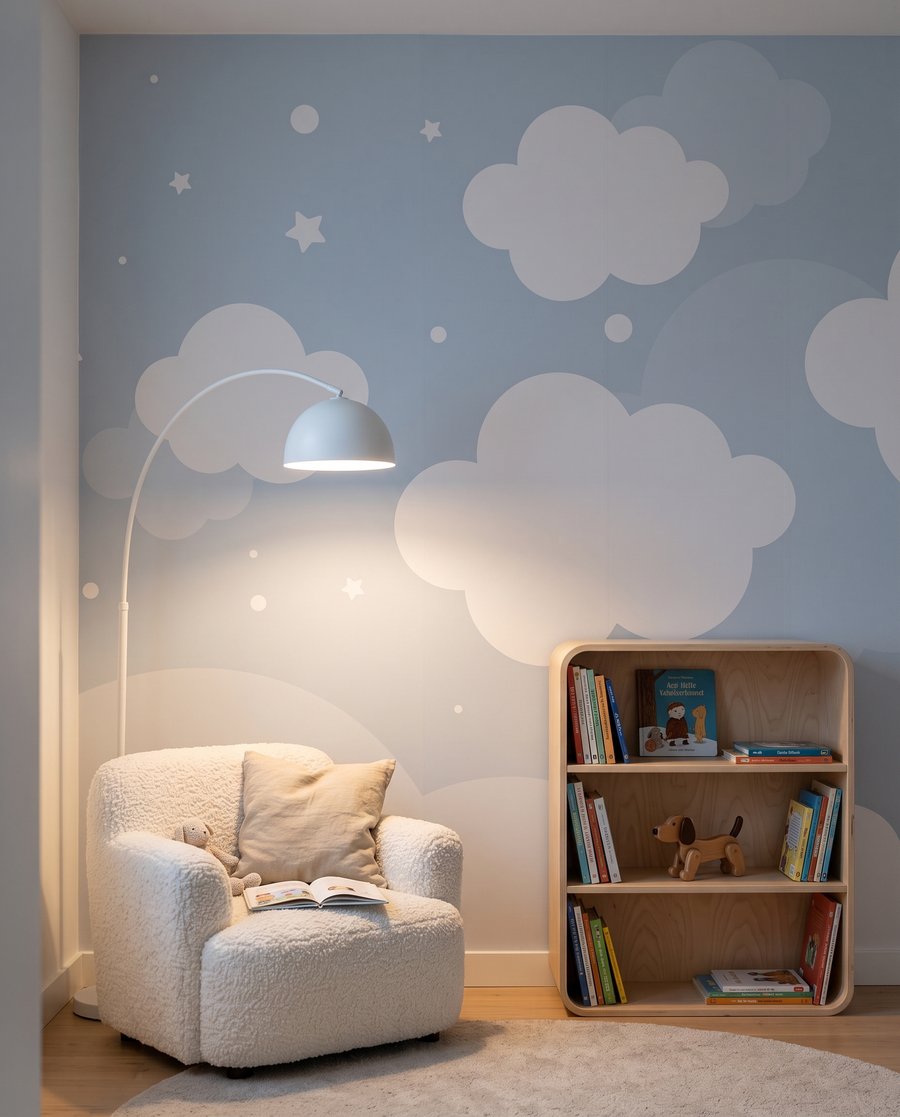 Lua entre nuvens azuis — interior 4