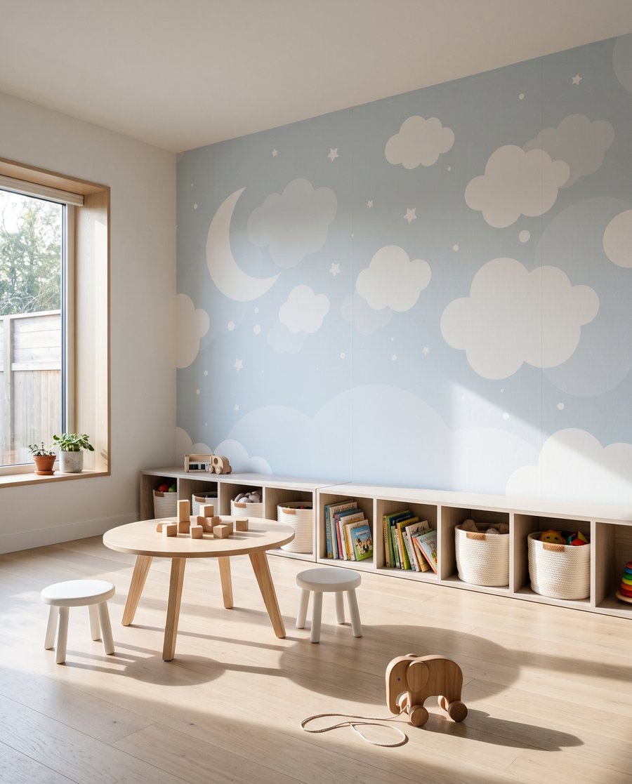Lua entre nuvens azuis — interior 5