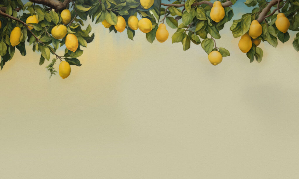 Limões sobre verde-claro — design completo