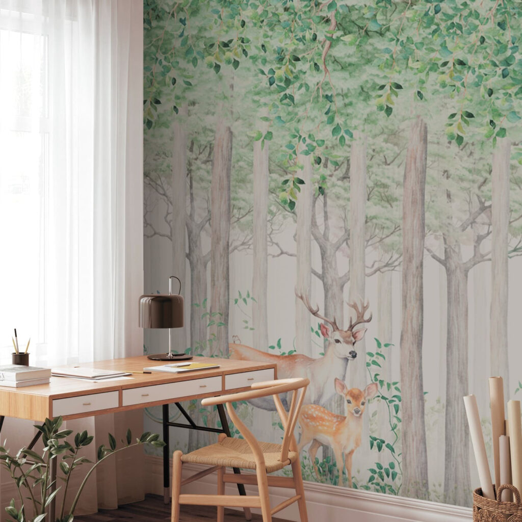 Animais entre as árvores — interior 1