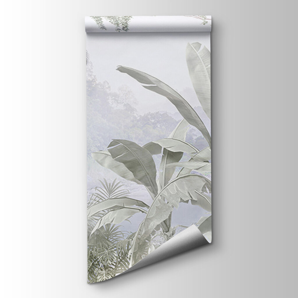 Folhas tropicais pálidas — vista do produto