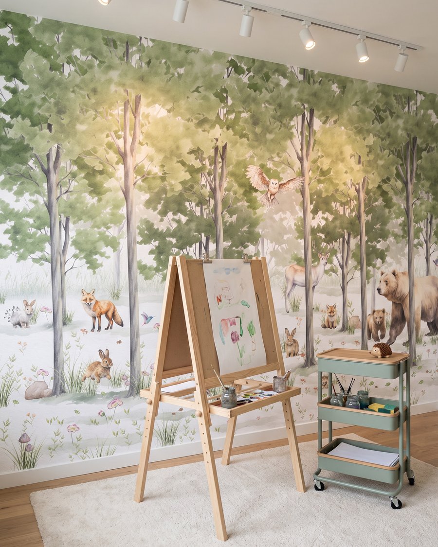 Animais numa clareira — interior 4