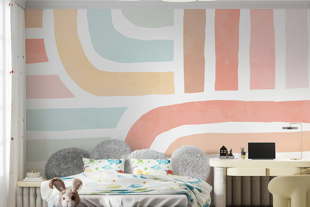 Faixas em tons pastel — interior 6