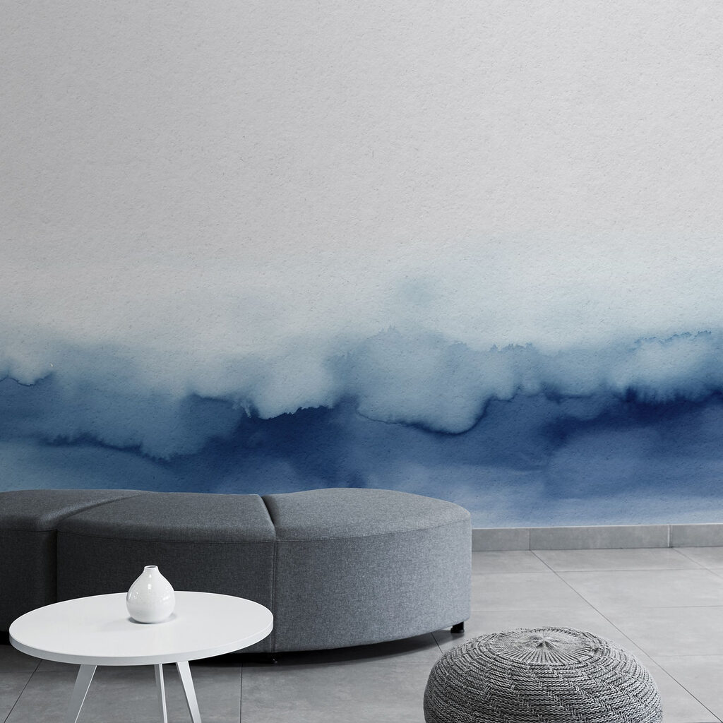 Aguarela azul na base — interior 2