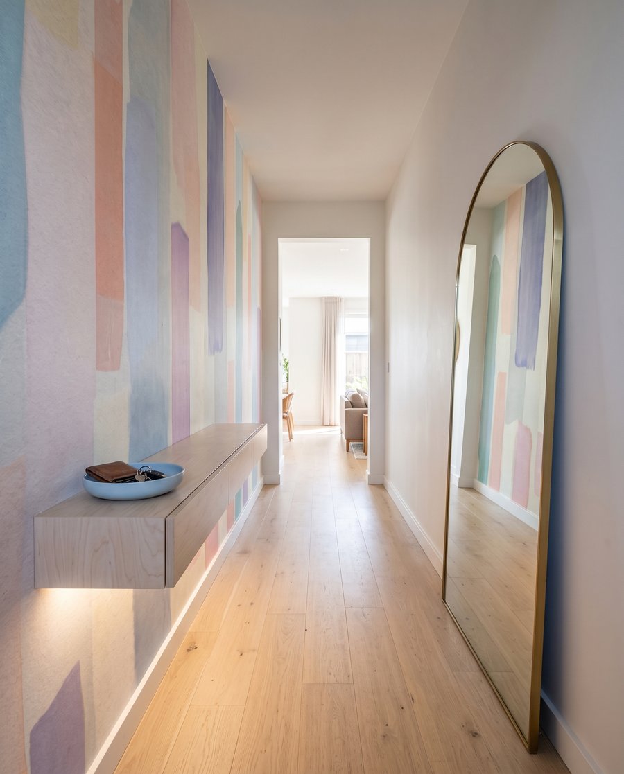 Riscas estreitas em pastel — interior 6