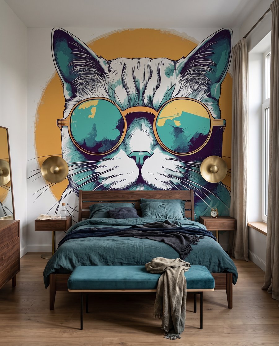Gato de óculos solares — interior 2