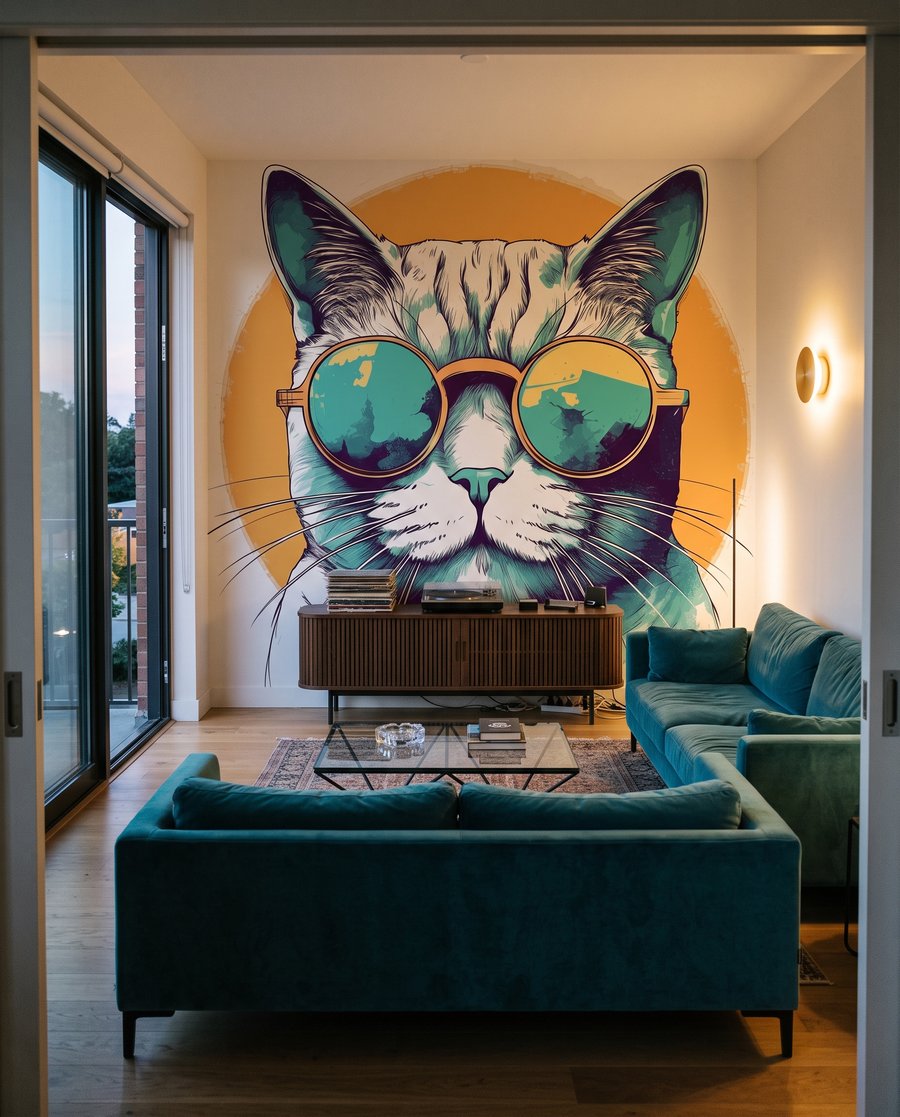Gato de óculos solares — interior 3