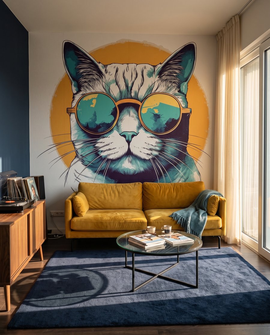 Gato de óculos solares — interior 8