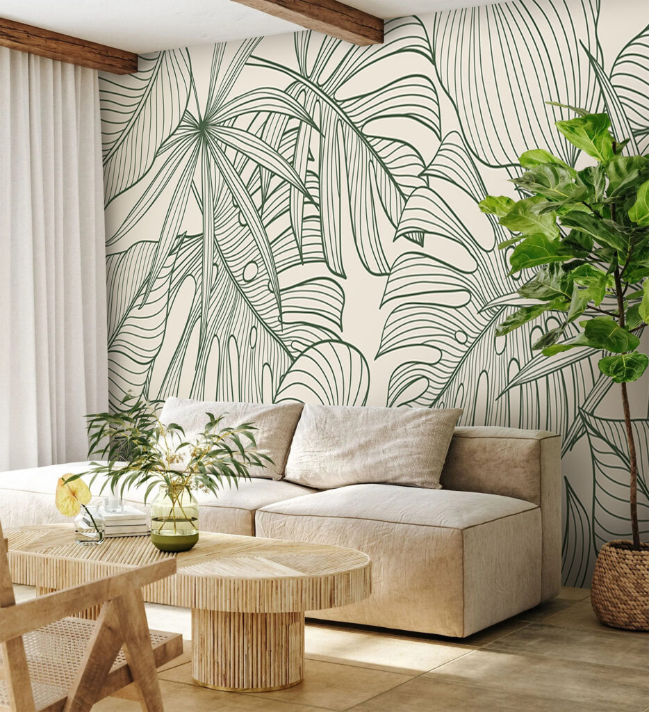 Folhas de contornos verdes — interior 5
