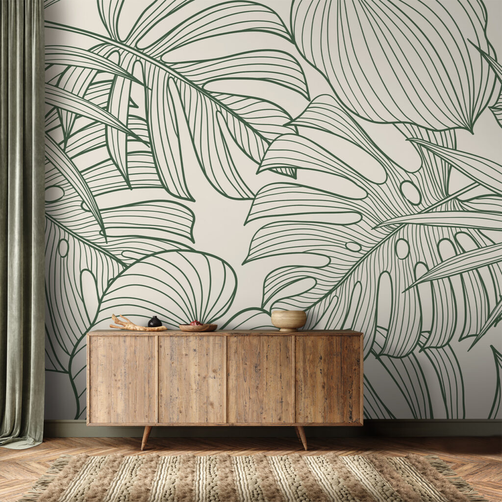 Folhas de contornos verdes — interior 2
