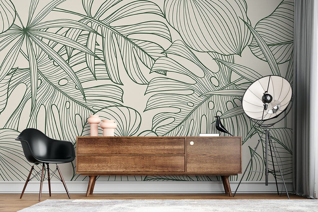 Folhas de contornos verdes — interior 4