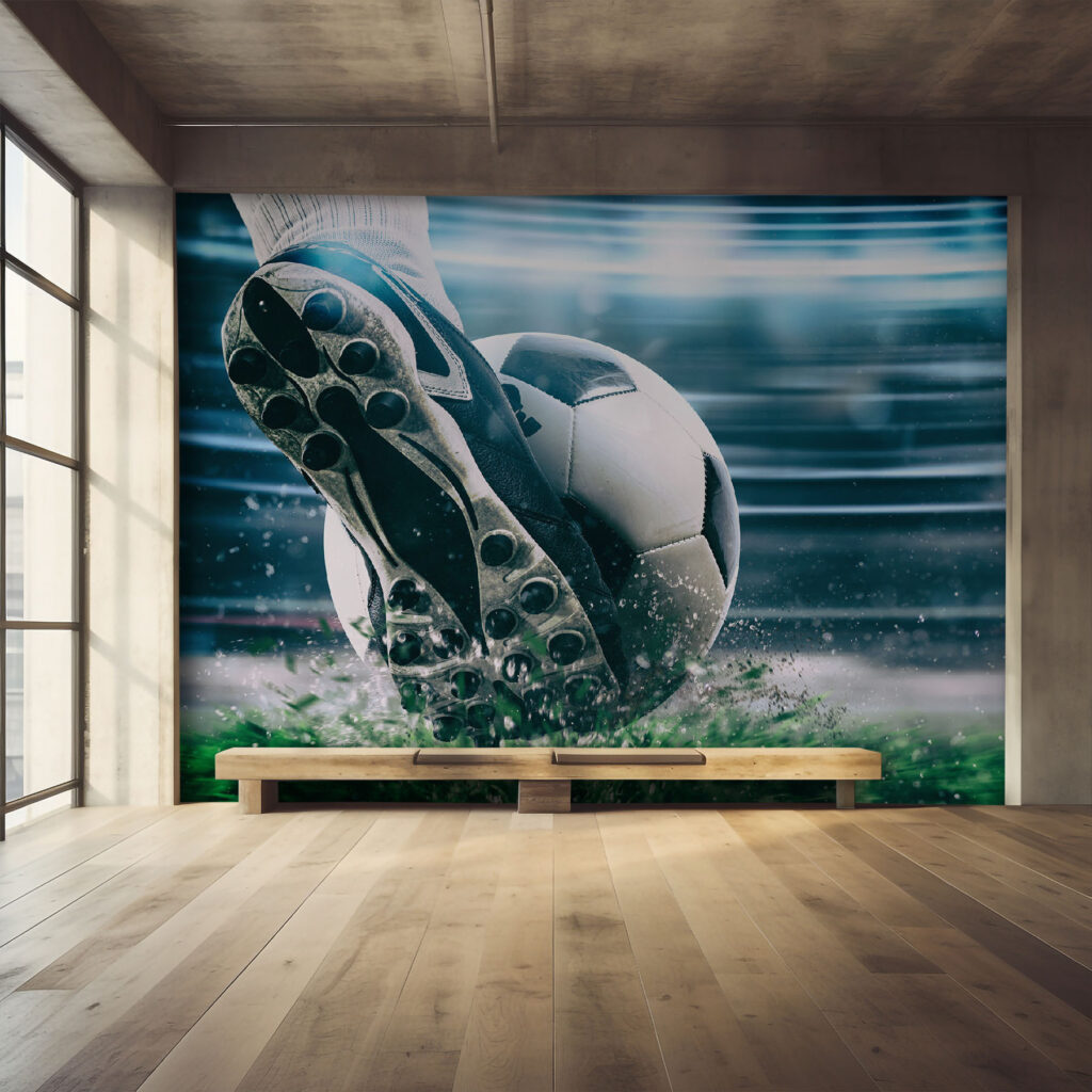 Chuteira e bola — interior 1
