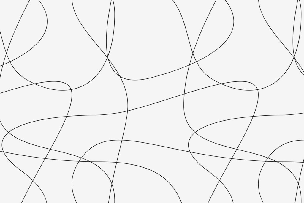 Linhas pretas soltas — design completo