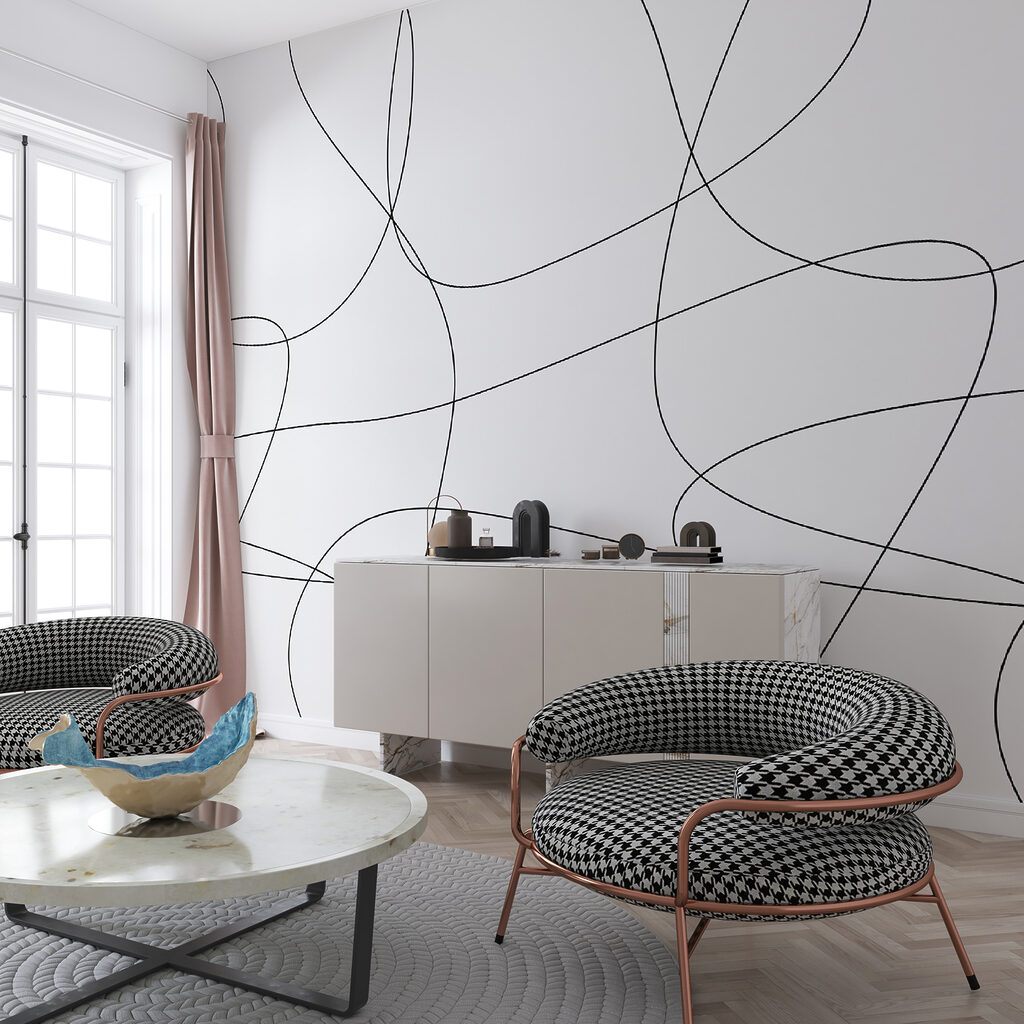 Linhas pretas soltas — interior 2