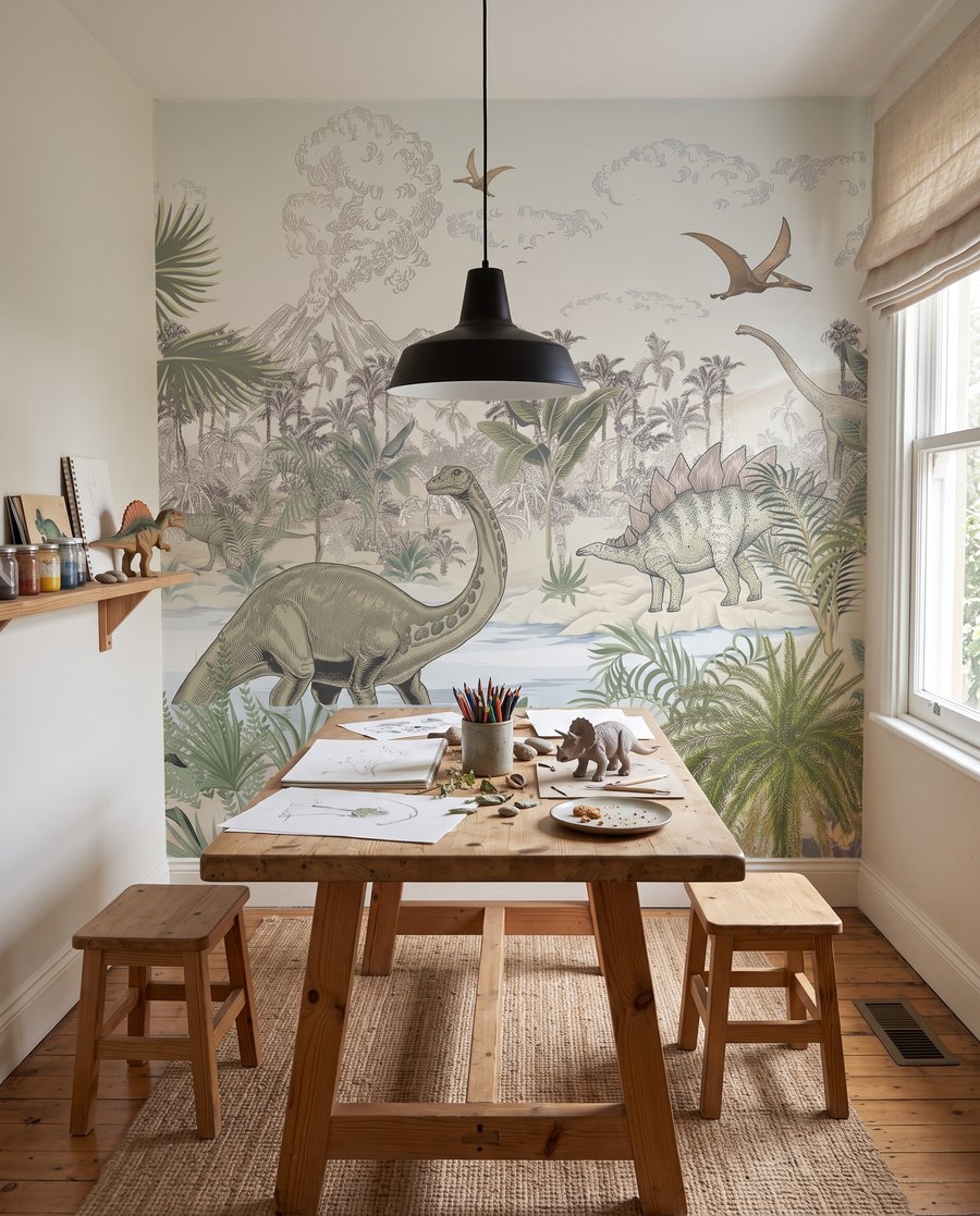 Dinossauros junto ao charco — interior 2