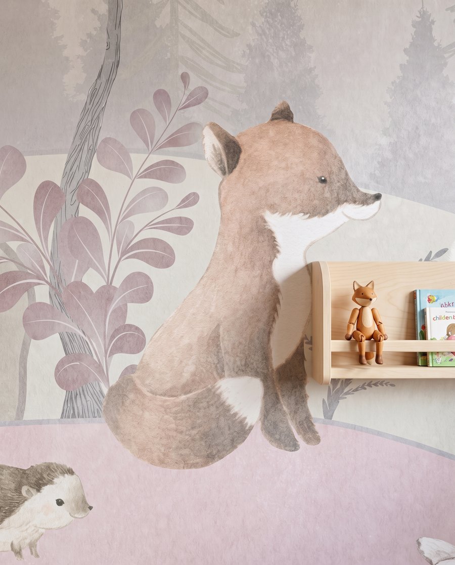 Animais em colinas cor-de-rosa — detalhe