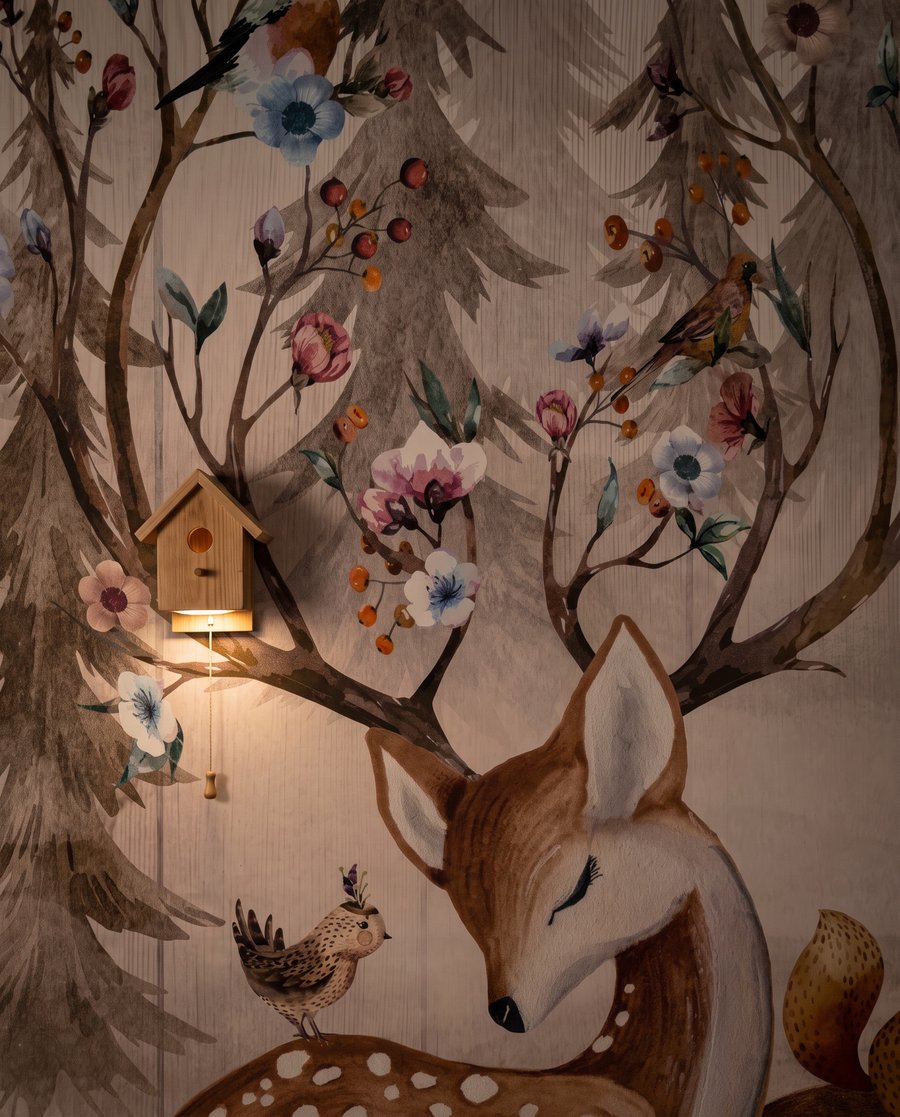Veados junto à árvore — interior 4