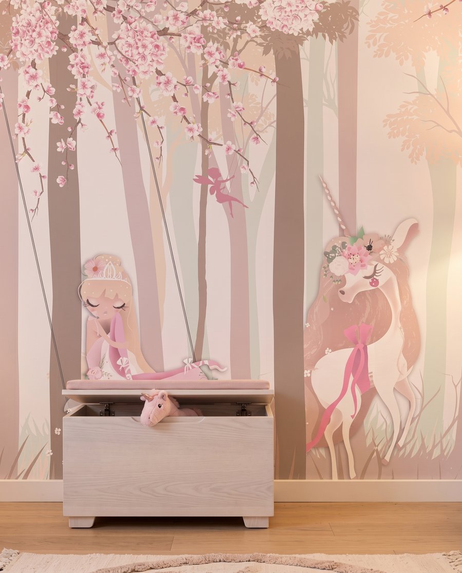 Unicórnios num bosque rosa — interior 4