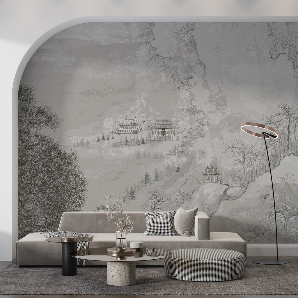 Pagodes em cinzento — interior 1
