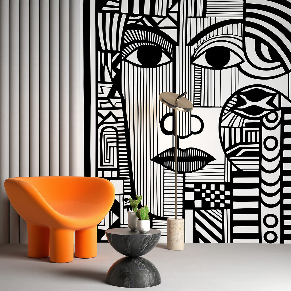 Rosto entre linhas — interior 3