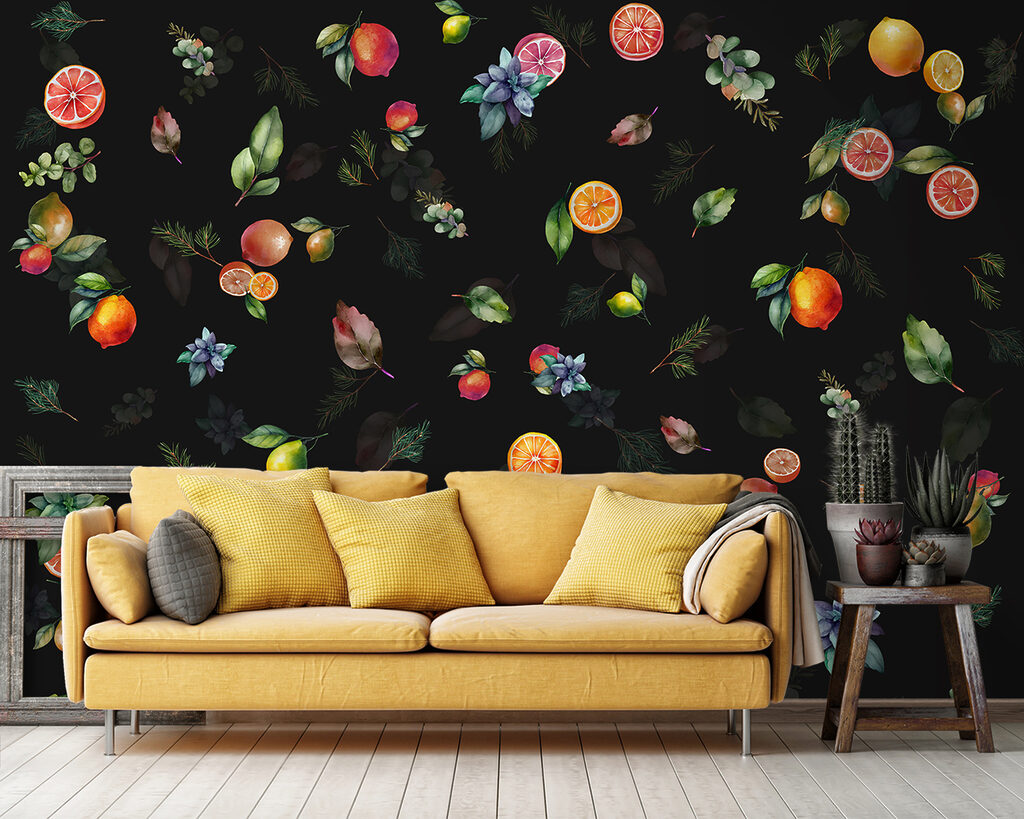Frutos cítricos e ramos — interior 1