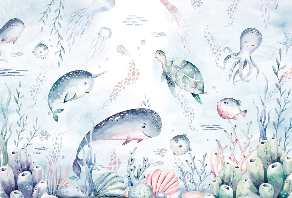 Pequenos animais marinhos — design completo