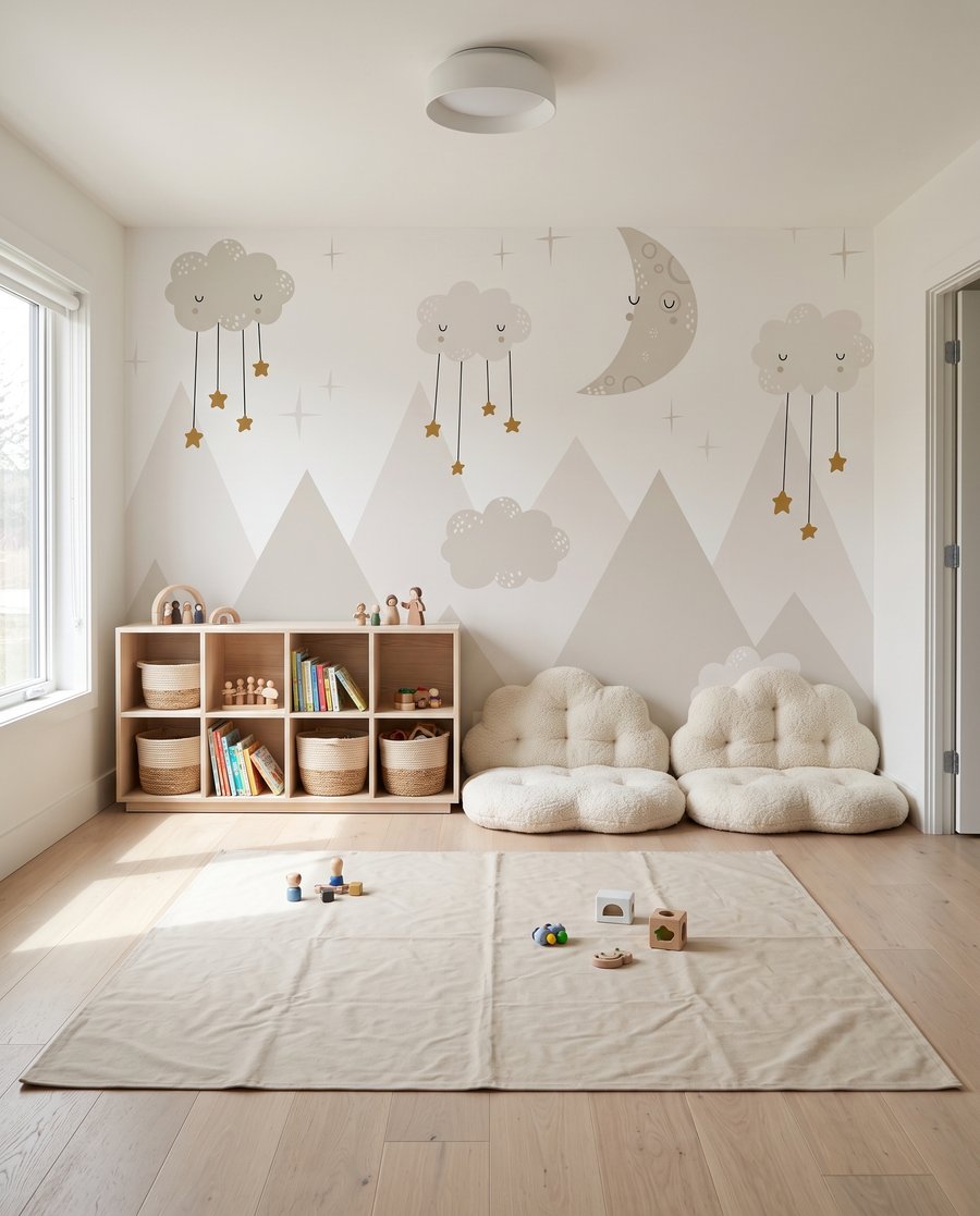 Nuvens redondas e estrelas — interior 2