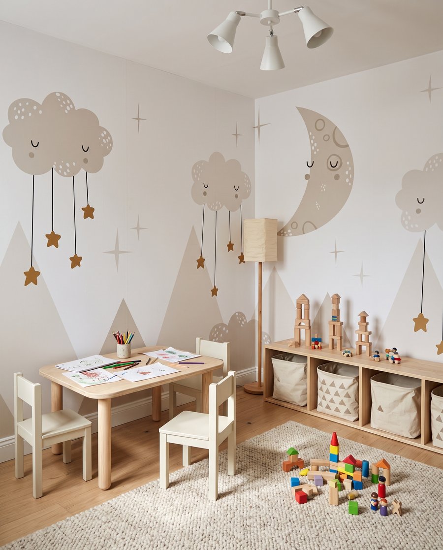 Nuvens redondas e estrelas — interior 4