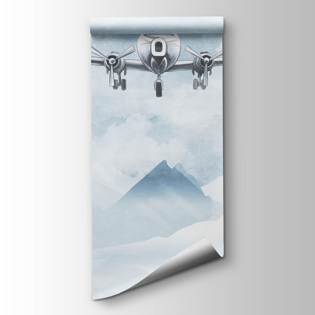 Aviões sobre montanhas nevadas — vista do produto