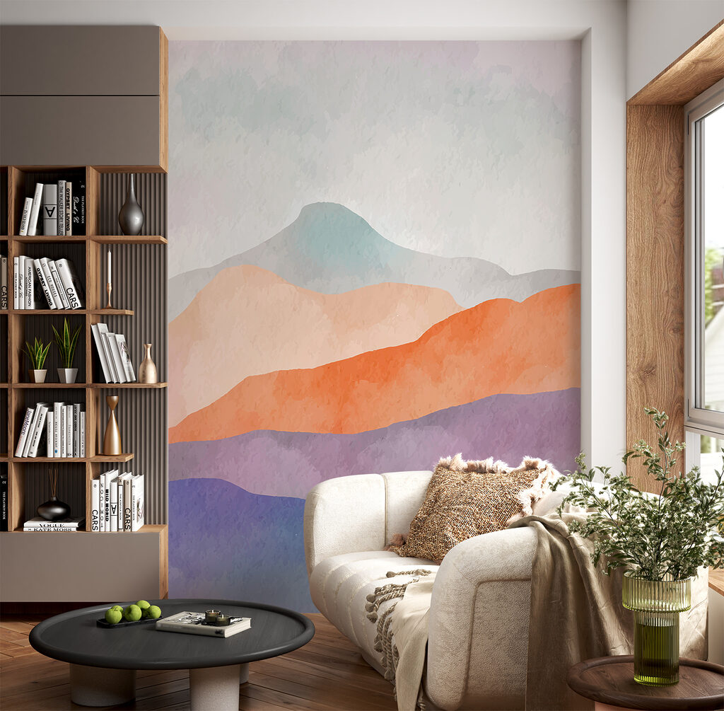 Montanhas roxas, horizonte laranja — interior 1
