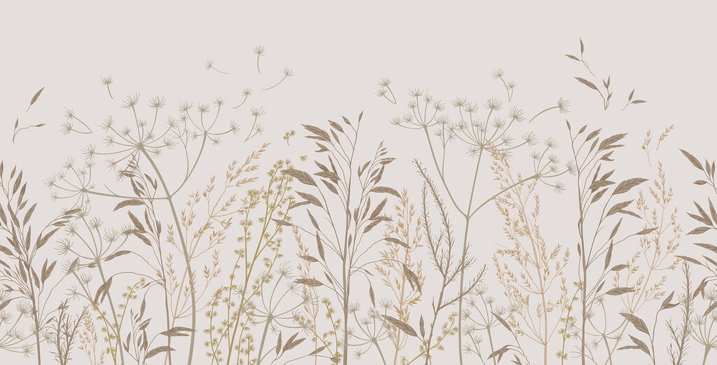 Gramíneas e flores silvestres — design completo