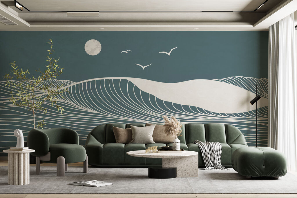 Ondas brancas ao luar — interior 1
