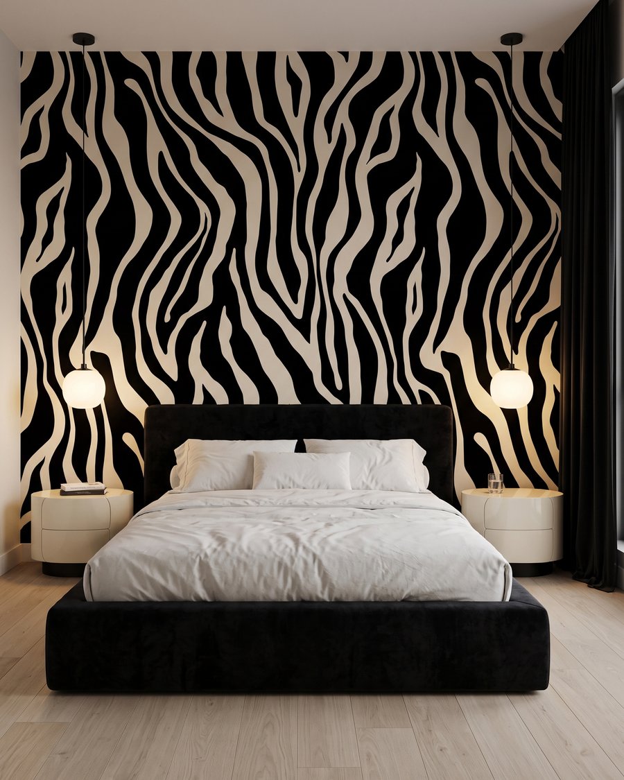 Padrão de zebra num interior