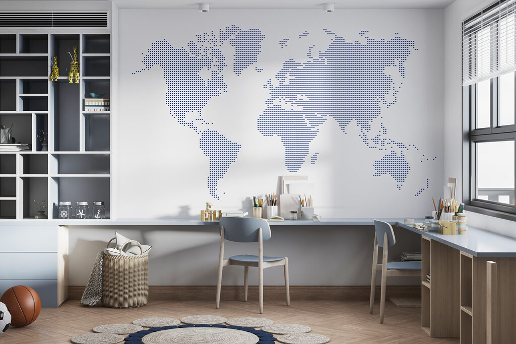 Mapa-múndi em pontos — interior 2
